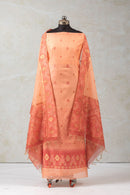 Rosewood Jamdani Cotton Suit Piece