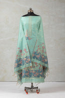 Sky Mandala Jamdani Pichwai Cotton Suit Piece