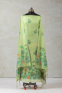 Spring Meadow Jamdani Munga Cotton Suit Piece