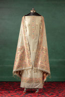 Folk Twist Jamdani Kashmiri Cotton Suit Piece