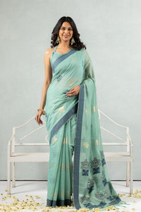 Nirvi Chanderi Slub Saree