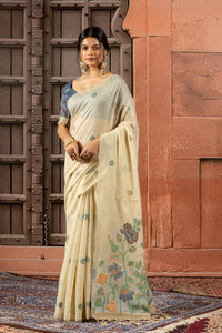Pravaah Chanderi Silk Saree