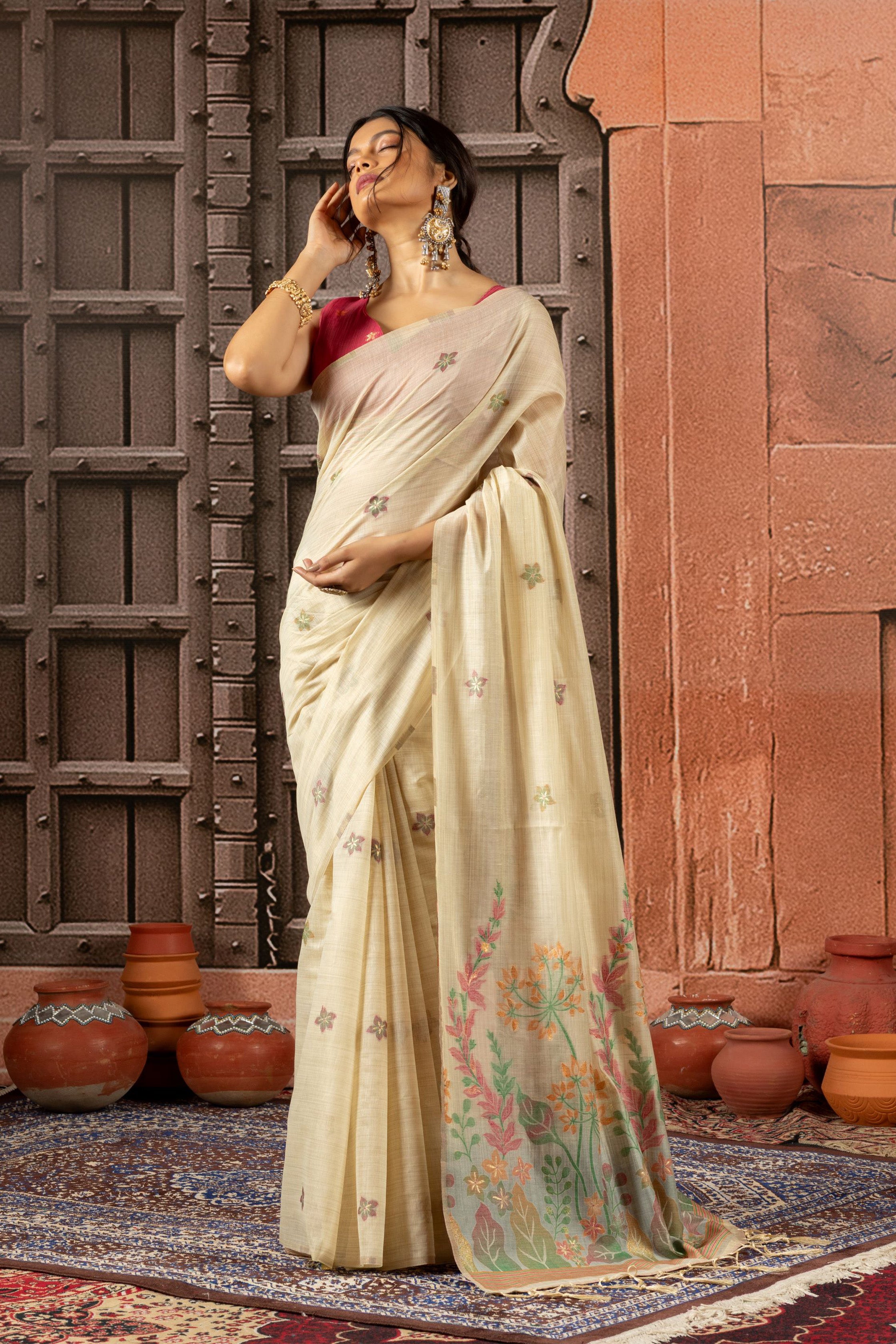 Keya Chanderi Silk Saree