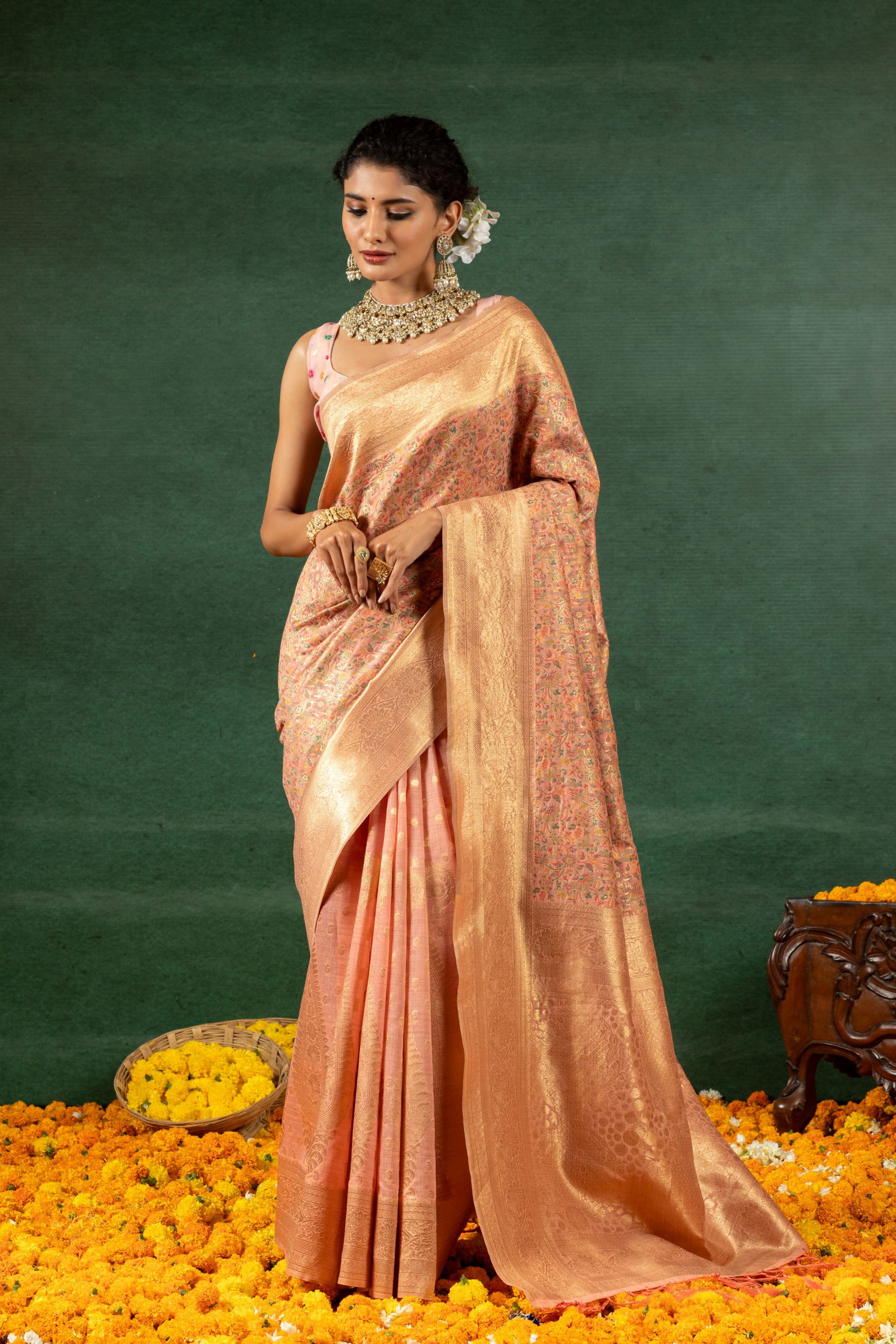 Aarambh Cotton Kashmiri Saree
