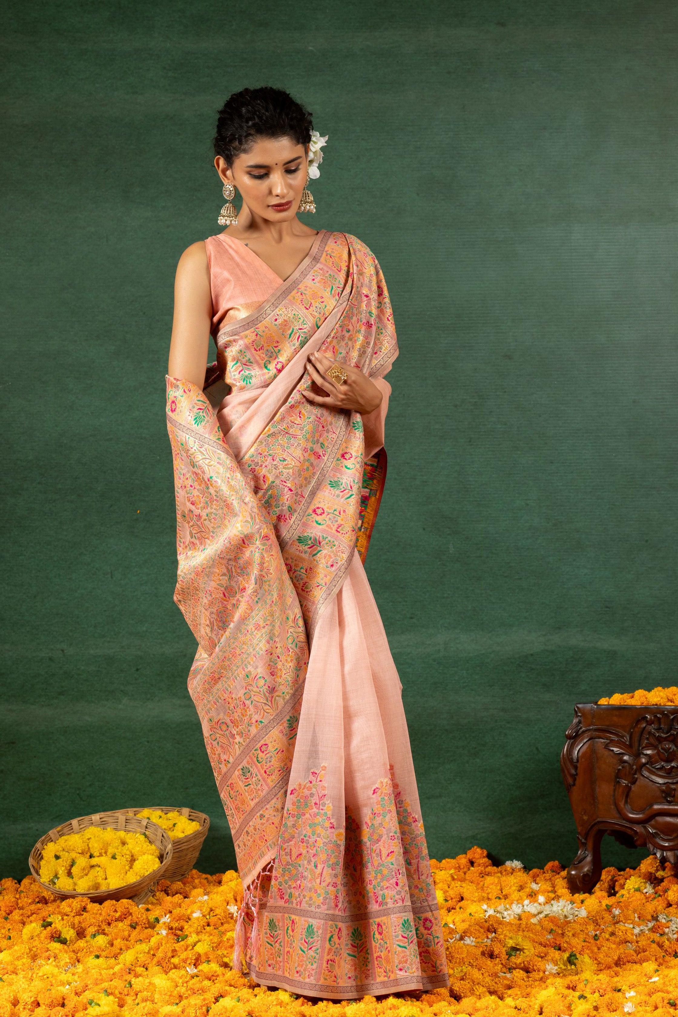 Ziya Cotton Kashmiri Saree
