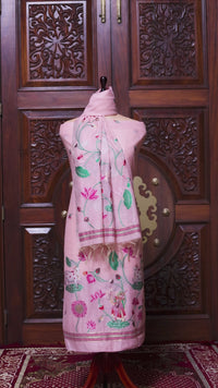 Rooh – The Pichwai Reverie | Pichwai Muga Cotton Suit Piece – Pink