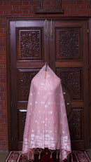 Adaa – The Elegant Motif | Jamdani Muga Cotton Suit Piece – Pink